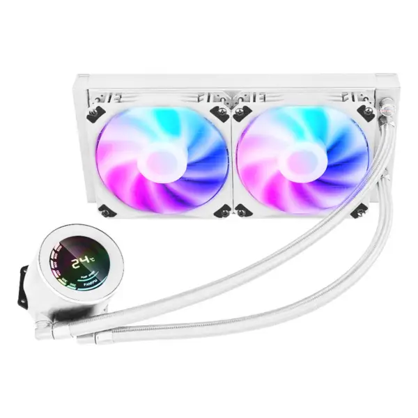 Sama Custom Temperaturanzeige 240 Regenbogen Adressierbar Rgb Aio Cpu Wasser Flüssigkeitskühlung Lüfter Radiator Block Platte Kit System