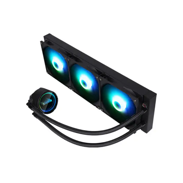 Sama Customizable Kühlung Kopf Logo Cpu Flüssigkeitskühler Pps Aluminium Radiator Cpu Kühlung Am5 2500rpm Cpu Kühler