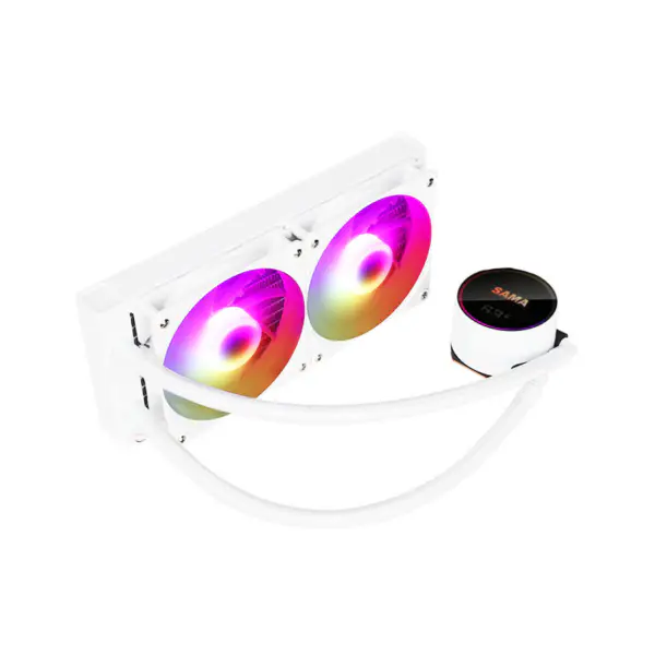 Sama Customizable Logo Argb Kühlung Lüfter Cpu Kühler Weiß/schwarz Version Lcd Display Cpu Kerntemperatur Pc Flüssigkeitskühler