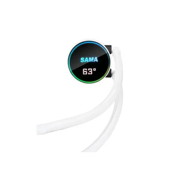 Sama Customizable Logo Argb Kühlung Lüfter Cpu Kühler Weiß/schwarz Version Lcd Display Cpu Kerntemperatur Pc Flüssigkeitskühler