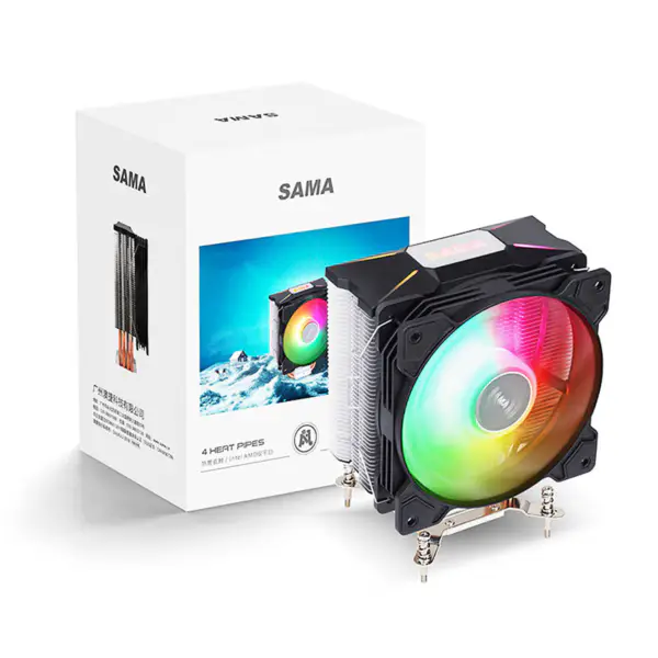 Sama 4 Heatpipes Argb Licht Effekt Cpu Luftkühler Cpu Kühler