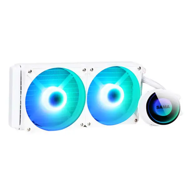 Sama 240 Weiß Infinity Mirror Design Rainbow Addressable Rgb Aio Cpu Wasser Flüssigkeitskühlung Fan Radiator