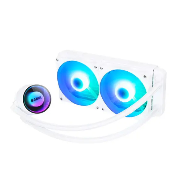 Sama 240 Weiß Infinity Mirror Design Rainbow Addressable Rgb Aio Cpu Wasser Flüssigkeitskühlung Fan Radiator