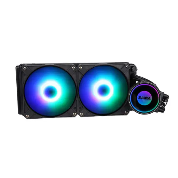 Sama 240 Weiß Infinity Mirror Design Rainbow Addressable Rgb Aio Cpu Wasser Flüssigkeitskühlung Fan Radiator