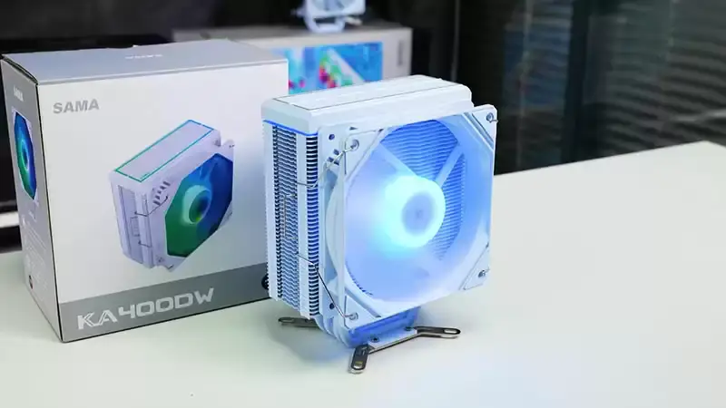 Sama weiß Regenbogen Rgb Gaming Computer Kühlung Heizkörper Heat Pipe Prozessor Luftkühlung Cpu Luftkühler mit 4 Kupferrohr