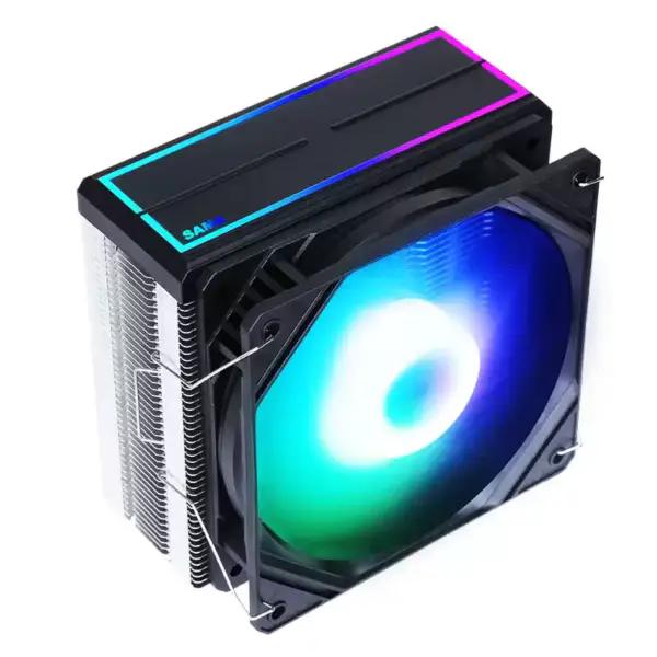 Sama weiß Regenbogen Rgb Gaming Computer Kühlung Heizkörper Heat Pipe Prozessor Luftkühlung Cpu Luftkühler mit 4 Kupferrohr