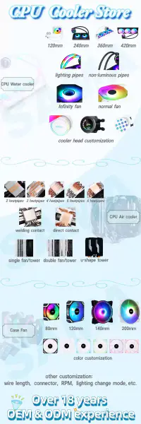 Sama 4heatpipes 90mm Argb Fan Cpu Radiator Cpu Luftkühler für Arozessor