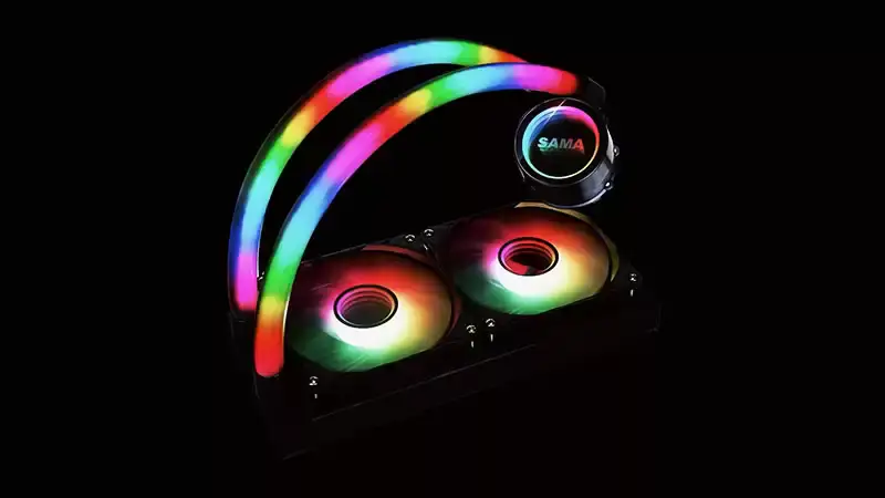 Sama Customized 120mm Rgb Beleuchtung Flüssigkeit Aio Kühler Cpu Flüssigkeitskühler Wasserkühlung Flüssigkeitskühler für Pc