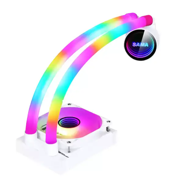 Sama Customized 120mm Rgb Beleuchtung Flüssigkeit Aio Kühler Cpu Flüssigkeitskühler Wasserkühlung Flüssigkeitskühler für Pc