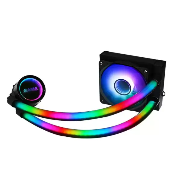 Sama Customized 120mm Rgb Beleuchtung Flüssigkeit Aio Kühler Cpu Flüssigkeitskühler Wasserkühlung Flüssigkeitskühler für Pc