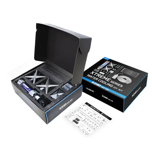 Computer Pc Wasserkühlung Kit Teile Flüssigkeitskühlung Diy 240 Radiator mit 2 Stück Gehäuse Lüfter