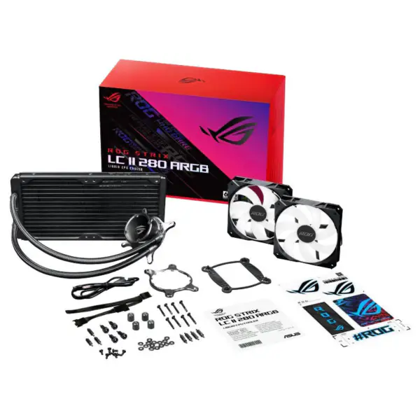 AsUs Rog Strix Lc Ii 280 Argb Aio 2fans Integrierte Wasserkühlung Radiator Cpu Asetek Prozessor Kühlung Fan