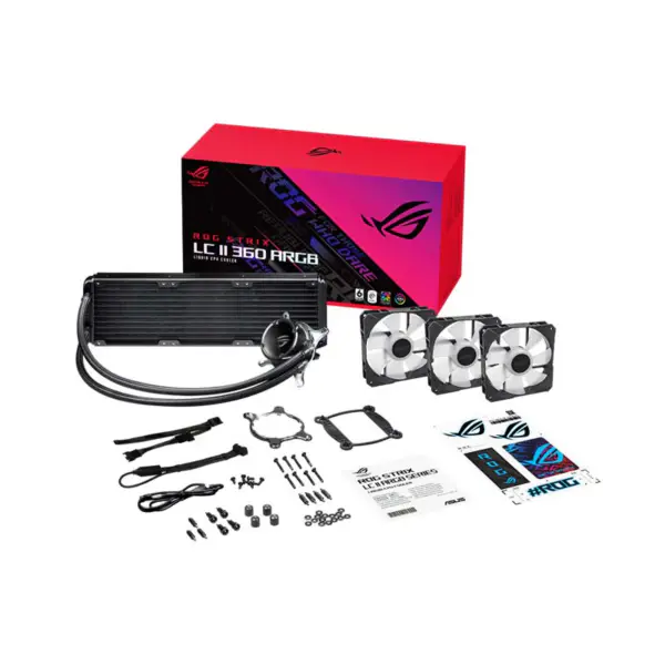 AsUs Rog Strix Lc Ii 360 Argb 3fans Integrierter Wassergekühlter Radiator 12. Gen Cpu Asetek 7. Pwm Dc Cpu Kühlung Argb Fan