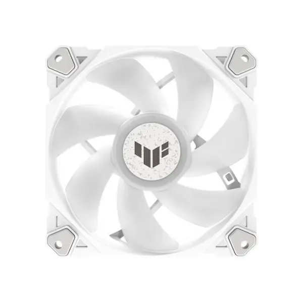 AsUs Tuf Gaming White Tf120 Pc Fan Pure White Design Argb Fan Pwm Temperature Control Speed Control Double-Layer Led Array